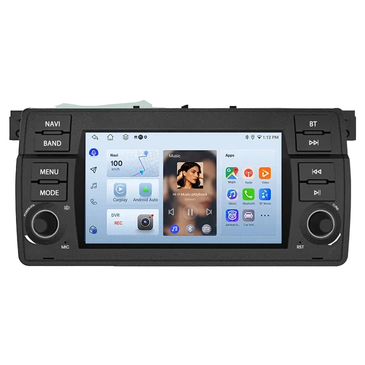 Ekran Junsun V1 Carplay / Android Auto do BMW E46